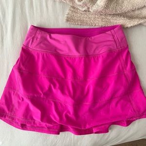 Lululemon Pow Pink Pace Rival Mid-Rise Skirt Long